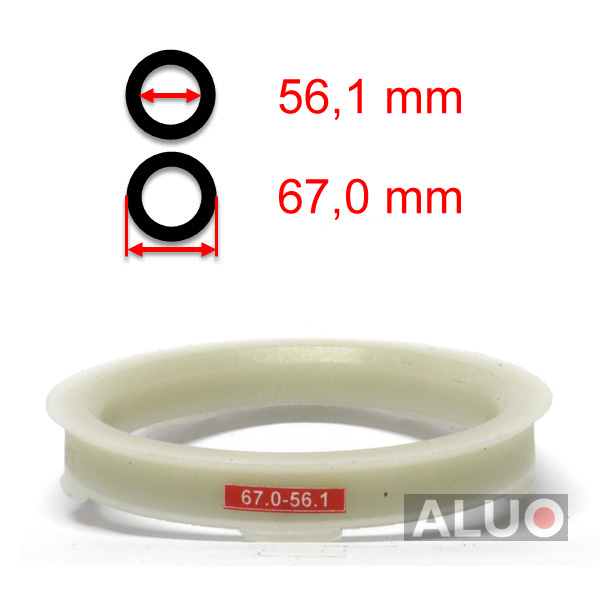 Hub centric - spigot rings 67,0 - 56,1 mm ( 67.0 - 56.1 ) - free shipping