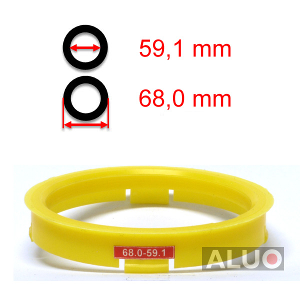 Hub centric - spigot rings 68,0 - 59,1 mm ( 68.0 - 59.1 ) - free shipping