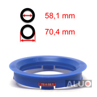 Hub centric - spigot rings 70,4 - 58,1 mm ( 70.4 - 58.1 ) - free shipping