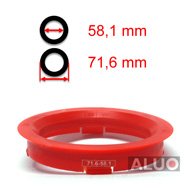 Hub centric - spigot rings 71,6 - 58,1 mm ( 71.6 - 58.1 ) - free shipping