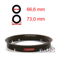 Hub centric - spigot rings 73,0 - 66,6 mm ( 73.0 - 66.6 ) - free shipping