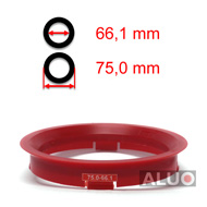 Hub centric - spigot rings 75,0 - 66,1 mm ( 75.0 - 66.1 ) - free shipping