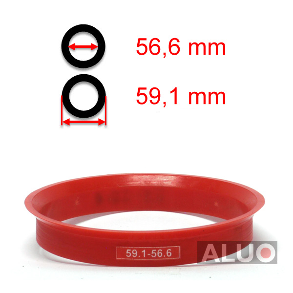 Hub centric - spigot rings 59,1 - 56,6 mm ( 59.1 - 56.6 ) - free shipping