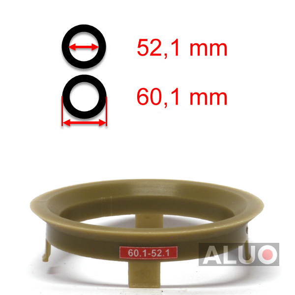 Hub centric - spigot rings 60,1 - 52,1 mm ( 60.1 - 52.1 ) - free shipping