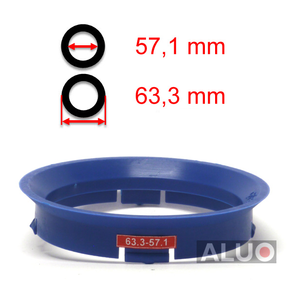 Hub centric - spigot rings 63,3 - 57,1 mm ( 63.3 - 57.1 ) - free shipping