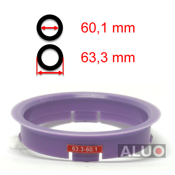 Hub centric - spigot rings 63,3 - 60,1 mm ( 63.3 - 60.1 ) - free shipping