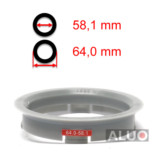 Hub centric - spigot rings 64,0 - 58,1 mm ( 64.0 - 58.1 ) - free shipping