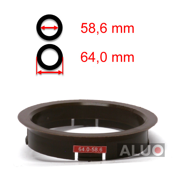 Hub centric - spigot rings 64,0 - 58,6 mm ( 64.0 - 58.6 ) - free shipping