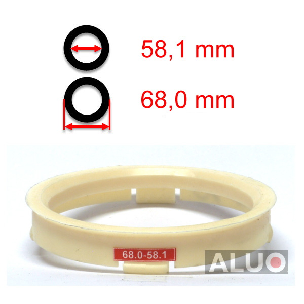 Hub centric - spigot rings 68,0 - 58,1 mm ( 68.0 - 58.1 ) - free shipping