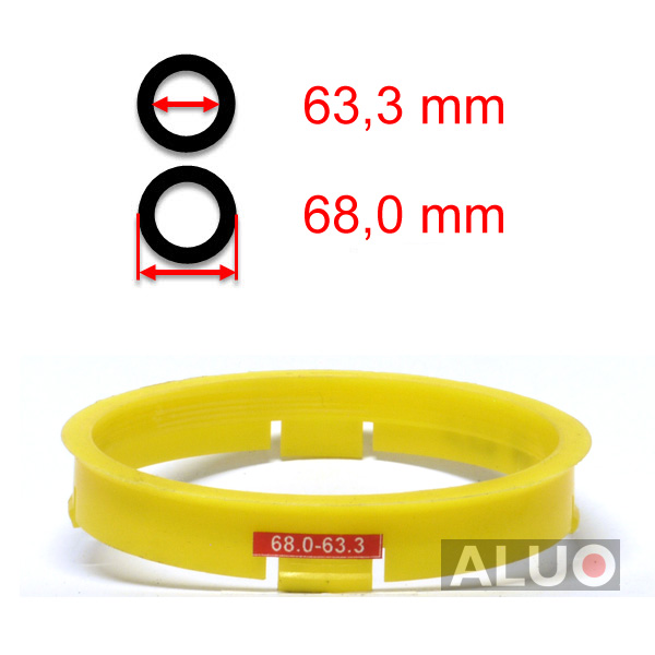 Hub centric - spigot rings 68,0 - 63,3 mm ( 68.0 - 63.3 ) - free shipping