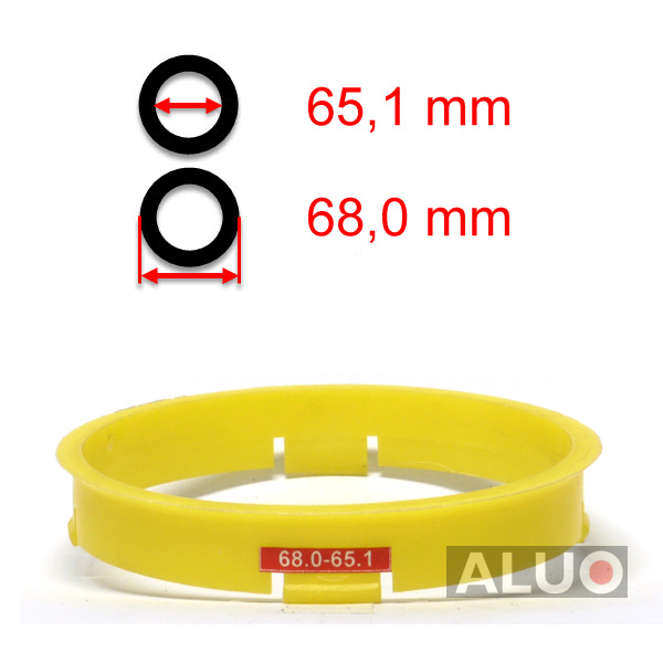Hub centric - spigot rings 68,0 - 65,1 mm ( 68.0 - 65.1 ) - free shipping