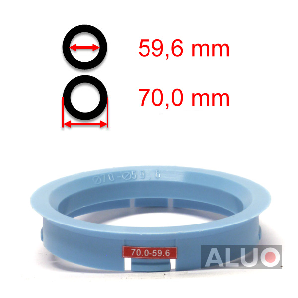 Hub centric - spigot rings 70,0 - 59,6 mm ( 70.0 - 59.6 ) - free shipping