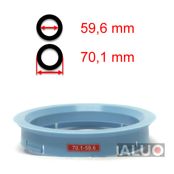 Hub centric - spigot rings 70,1 - 59,6 mm ( 70.1 - 59.6 ) - free shipping