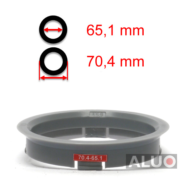 Hub centric - spigot rings 70,4 - 65,1 mm ( 70.4 - 65.1 ) - free shipping