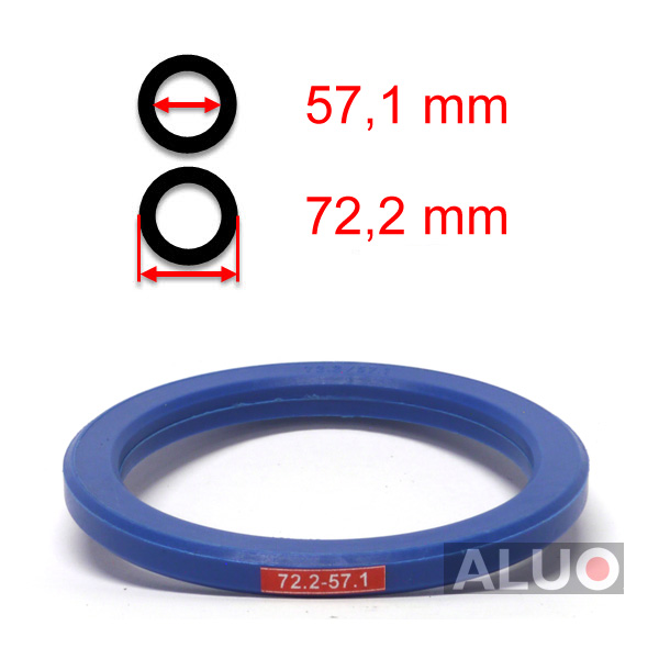 Hub centric - spigot rings 72,2 - 57,1 mm ( 72.2 - 57.1 ) - without lip - free shipping