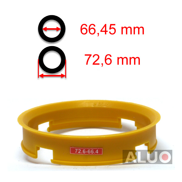 Hub centric - spigot rings 72,6 - 66,4 mm ( 72.6 - 66.4 ) - free shipping