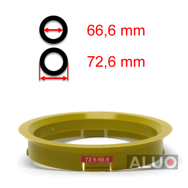 Hub centric - spigot rings 72,6 - 66,6 mm ( 72.6 - 66.6 ) - free shipping
