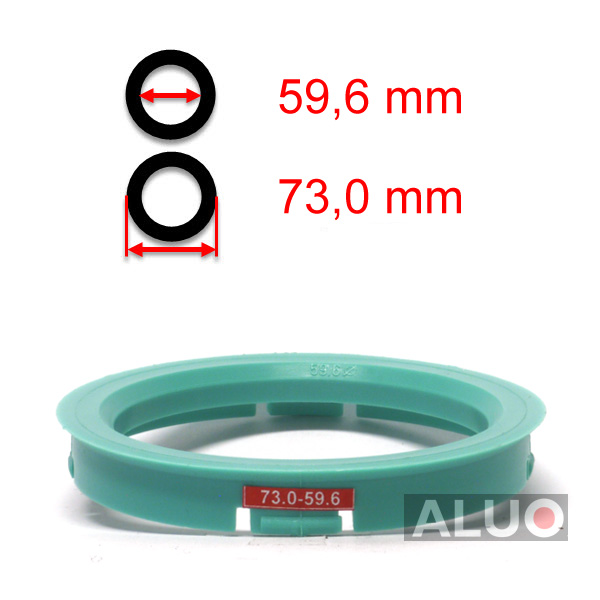 Hub centric - spigot rings 73,0 - 59,6 mm ( 73.0 - 59.6 ) - free shipping