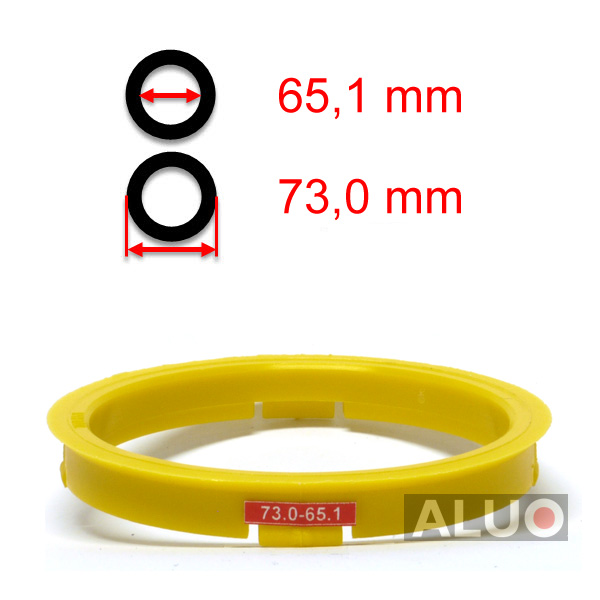 Hub centric - spigot rings 73,0 - 65,1 mm ( 73.0 - 65.1 ) - free shipping