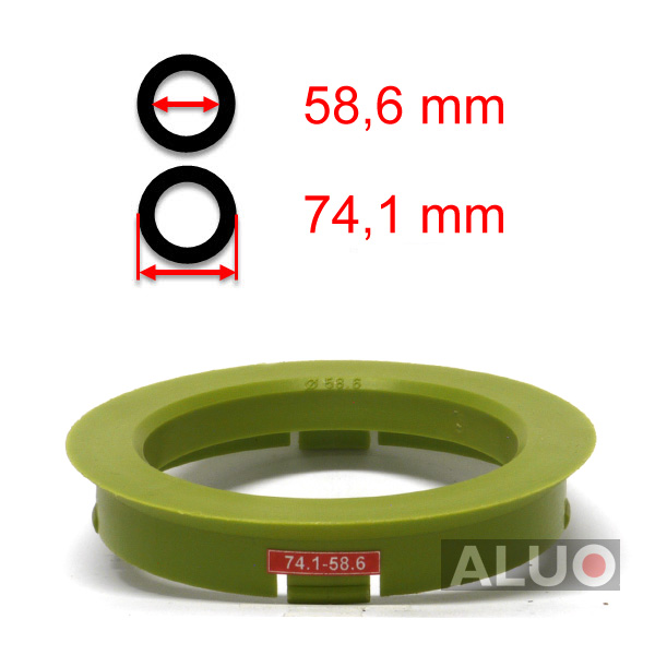 Hub centric - spigot rings 74,1 - 58,6 mm ( 74.1 - 58.6 ) - free shipping