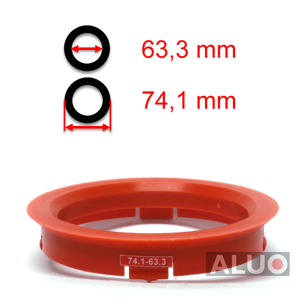 Hub centric - spigot rings 74,1 - 63,3 mm ( 74.1 - 63.3 ) - free shipping