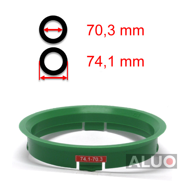Hub centric - spigot rings 74,1 - 70,3 mm ( 74.1 - 70.3 ) - free shipping