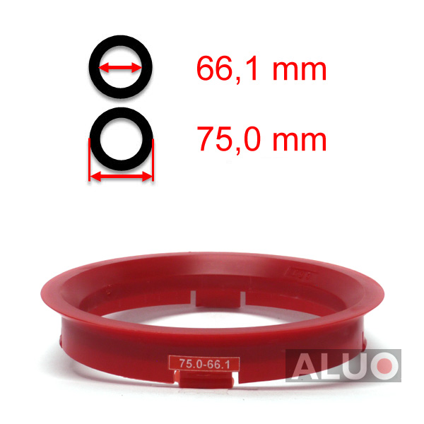 Hub centric - spigot rings 75,0 - 66,1 mm ( 75.0 - 66.1 ) - free shipping
