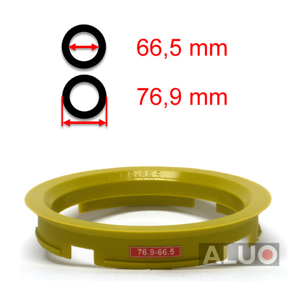 Hub centric - spigot rings 76,9 - 66,5 mm ( 76.9 - 66.5 ) - free shipping