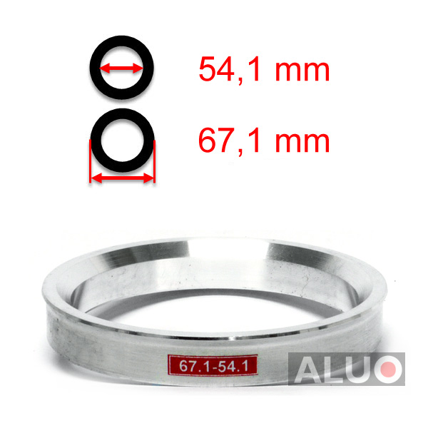 Aluminium hub centric - spigot rings 67,1 - 54,1 mm ( 67.1 - 54.1 )