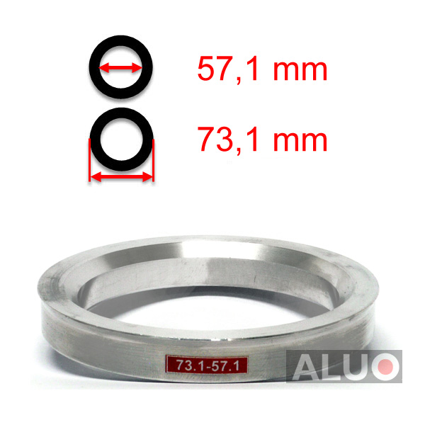 Aluminium hub centric - spigot rings 73,1 - 57,1 mm ( 73.1 - 57.1 )