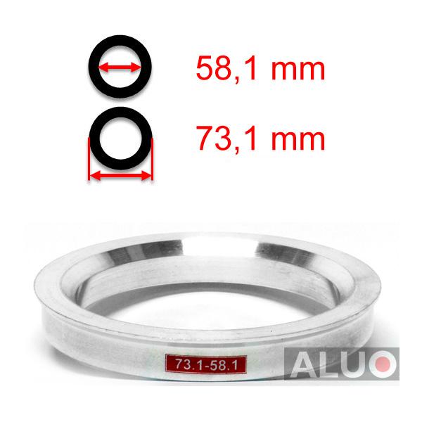 Aluminium hub centric - spigot rings 73,1 - 58,1 mm ( 73.1 - 58.1 )