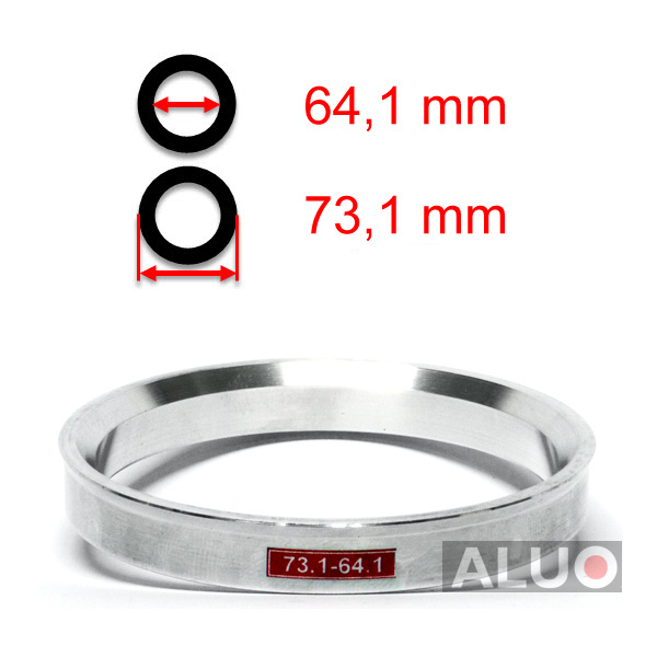 Aluminium hub centric - spigot rings 73,1 - 64,1 mm ( 73.1 - 64.1 )
