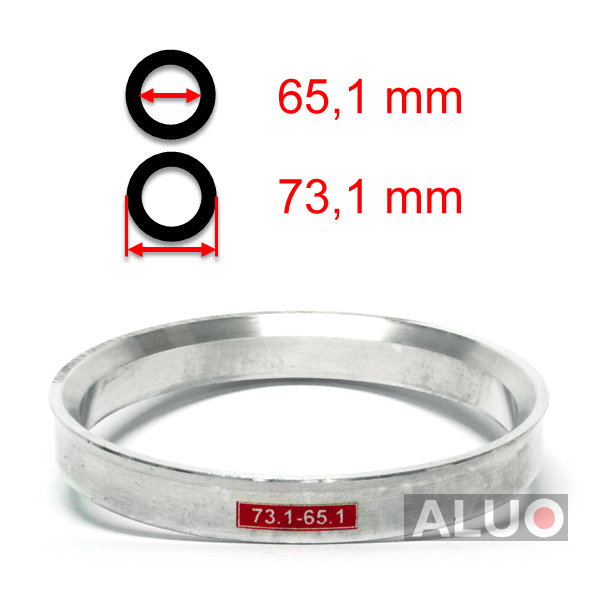 Aluminium hub centric - spigot rings 73,1 - 65,1 mm ( 73.1 - 65.1 )