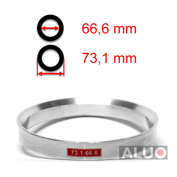 Aluminium hub centric - spigot rings 73,1 - 66,6 mm ( 73.1 - 66.6 )