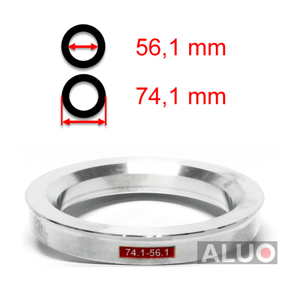 Aluminium hub centric - spigot rings 74,1 - 56,1 mm ( 74.1 - 56.1 )