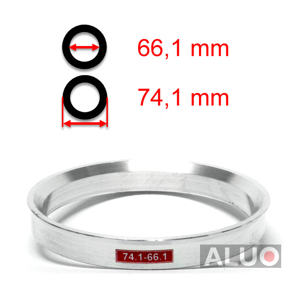 Aluminium hub centric - spigot rings 74,1 - 66,1 mm ( 74.1 - 66.1 )
