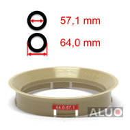 Hub centric - spigot rings 64,0 - 57,1 mm ( 64.0 - 57.1 ) - free shipping
