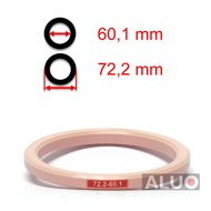 Hub centric - spigot rings 72,2 - 60,1 mm ( 72.2 - 60.1 ) - without lip - free shipping