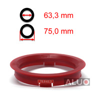 Hub centric - spigot rings 75,0 - 63,3 mm ( 75.0 - 63.3 ) - free shipping