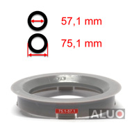 Hub centric - spigot rings 75,1 - 57,1 mm ( 75.1 - 57.1 ) - free shipping