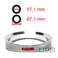 67.1-57.1 Alloy Wheel Spigot Rings for Skoda Octavia 