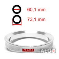 Aluminium hub centric - spigot rings 73,1 - 60,1 mm ( 73.1 - 60.1 )