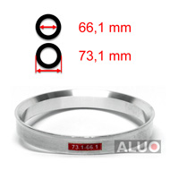 Aluminium hub centric - spigot rings 73,1 - 66,1 mm ( 73.1 - 66.1 )